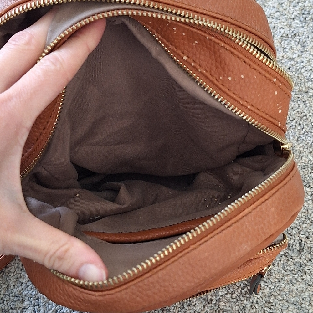 Brown Leather Backpack - Picture 4 of 7